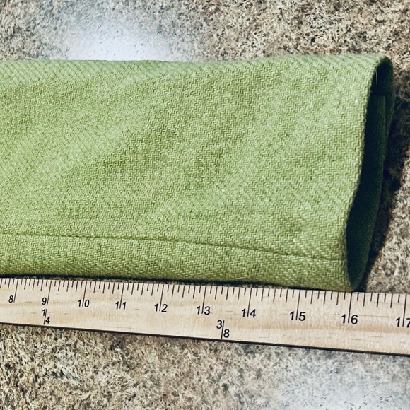 Lands End Wool Blazer Size 8P Green Button Closure Notched Lapel Collar - Picture 14 of 14